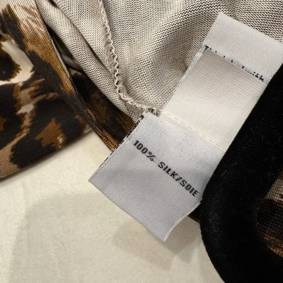 Diane Von Furstenburg Leopard Silk Jersey Print Wrap Dress